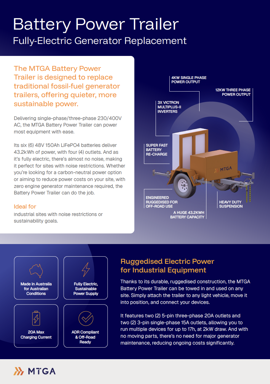 Generator Replacement Trailer Brochure Front Page